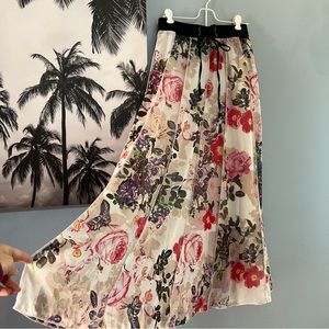 Long Flowy Floral Skirt